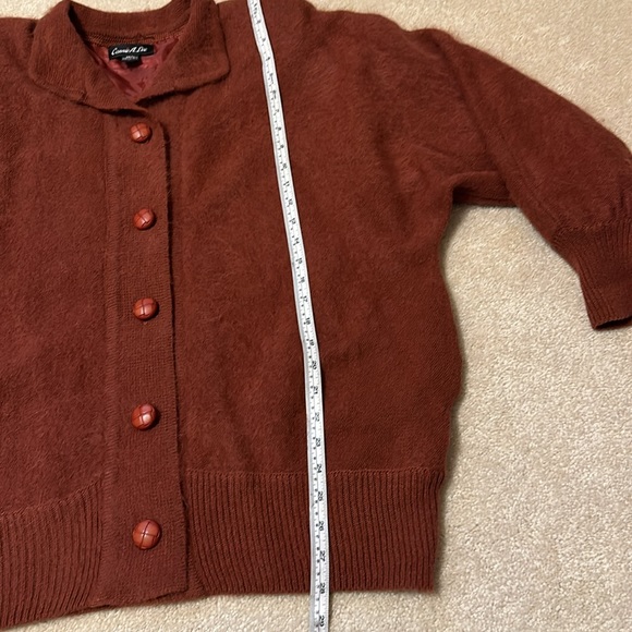 Vintage Connie A Lee very soft 80% Angora cardigan with pockets M/L - Picture 7 of 11